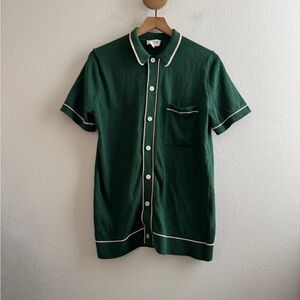 Octobre Editions Mens Knit Button Down Shirt